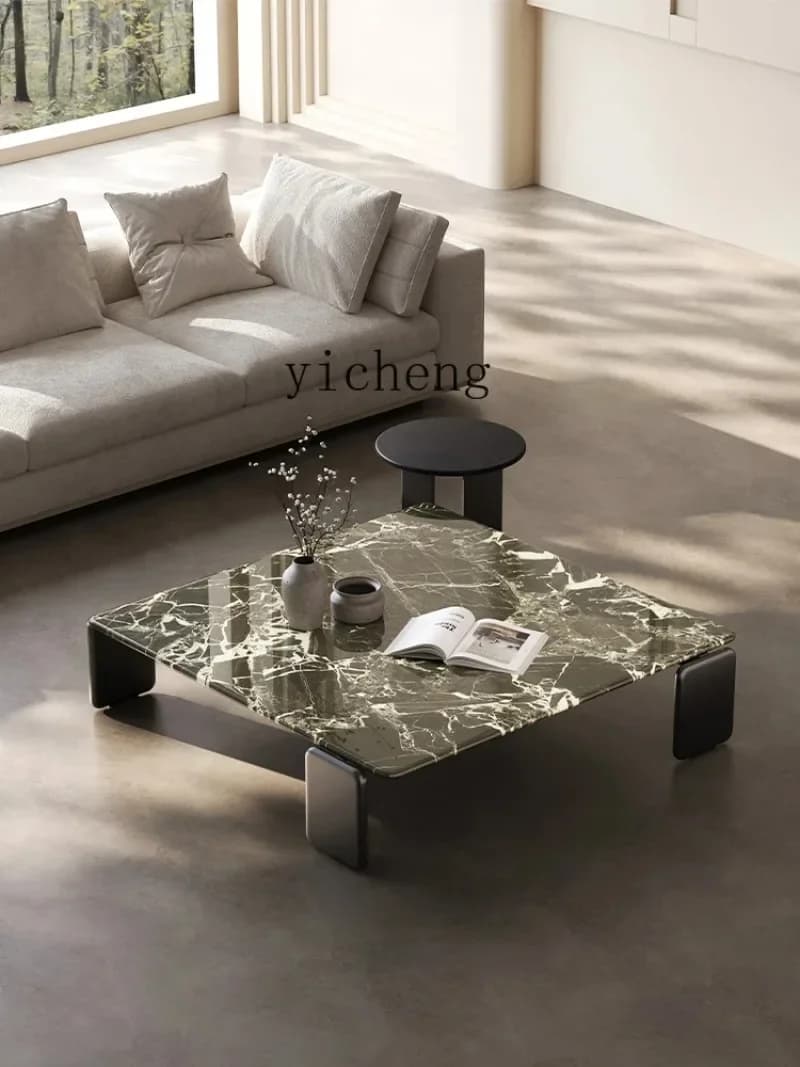 Marble Coffee Table Living Room Home Modern Simple Solid Wood High-end Coffee Table-X31