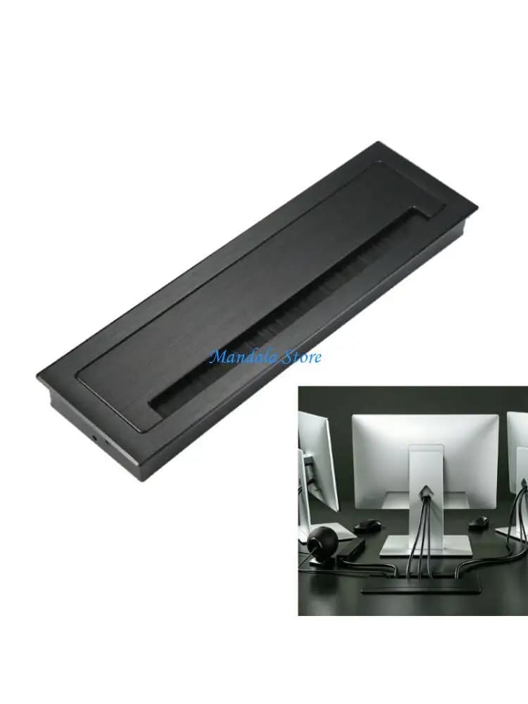 U2JC Aluminum Alloy Wiring Wire Hole Covers Desk Wire Pass Through Box Enduring