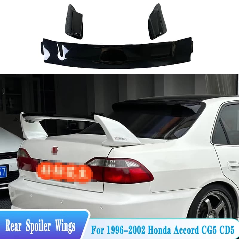 For 1996-2002 Honda Accord CG5 CD5 Rear Trunk Lip Spoiler Wings ABS Plastic Carbon Black Car Tuning Body Kit Accessories Styling