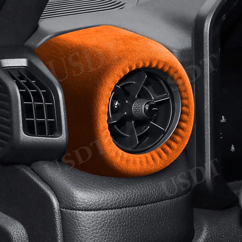 TOP Suede Air Conditioning Vent Decoration Cover 2PCS For 2025 2024 Toyota Land Cruiser 250 1958 Prado LC250 Interior Accessory