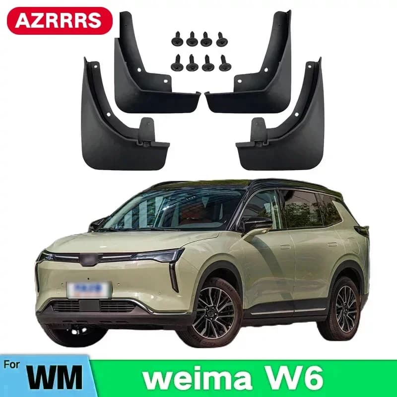 MudFlaps For Weltmeister Weima W6 2021 Mudguards Mud Flaps Splash Guards Front Rear Wheels Fender Auto Car Accessories 4Pcs
