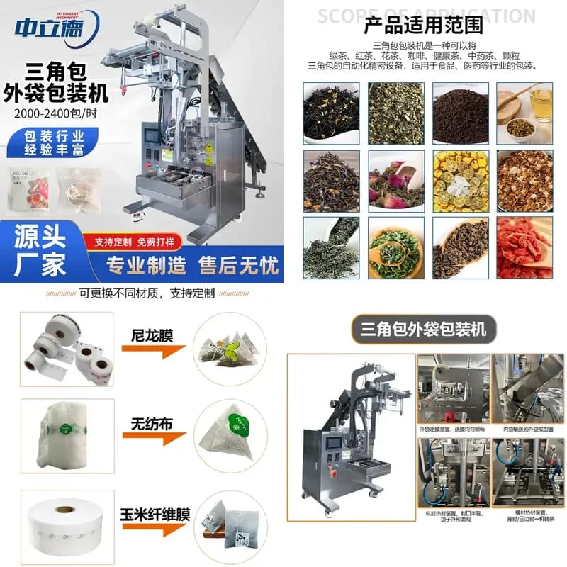 Deposit- Fully automatic manufacturer with line and label portion and packaging machine, inner and outer bag bags, nylon