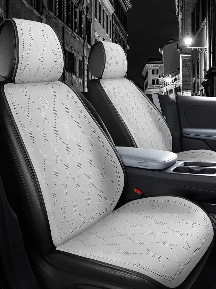 Universal Luxury Car Seat Cover Perforated Breathable Suede Leather Seat Protection SUV Sedan Thin Suede Car Seat Cover