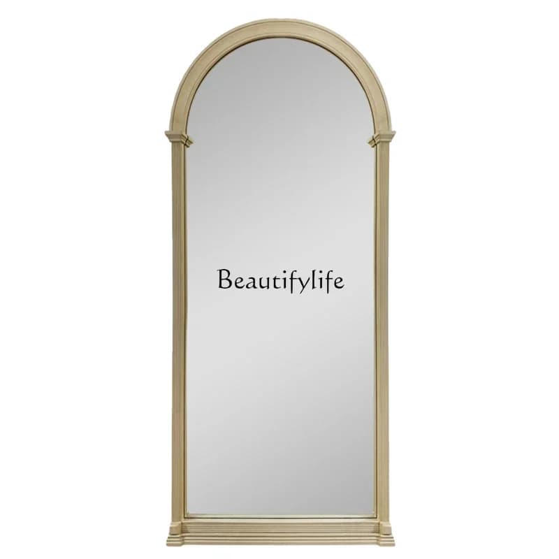 GNordic arched full-body mirror simple household light luxury floor mirror girls bedroom cloakroom