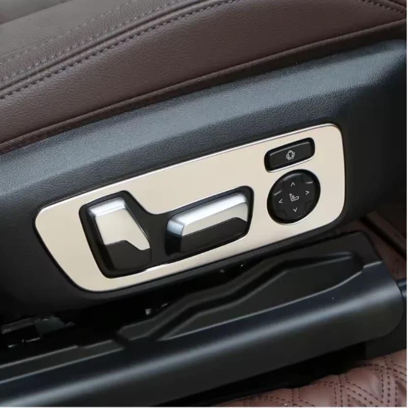 Fit For BMW X3 G01 2018-2021 Car Seat Adjustment Button Decorative Stickers Inner 2pcs Auto Accessories