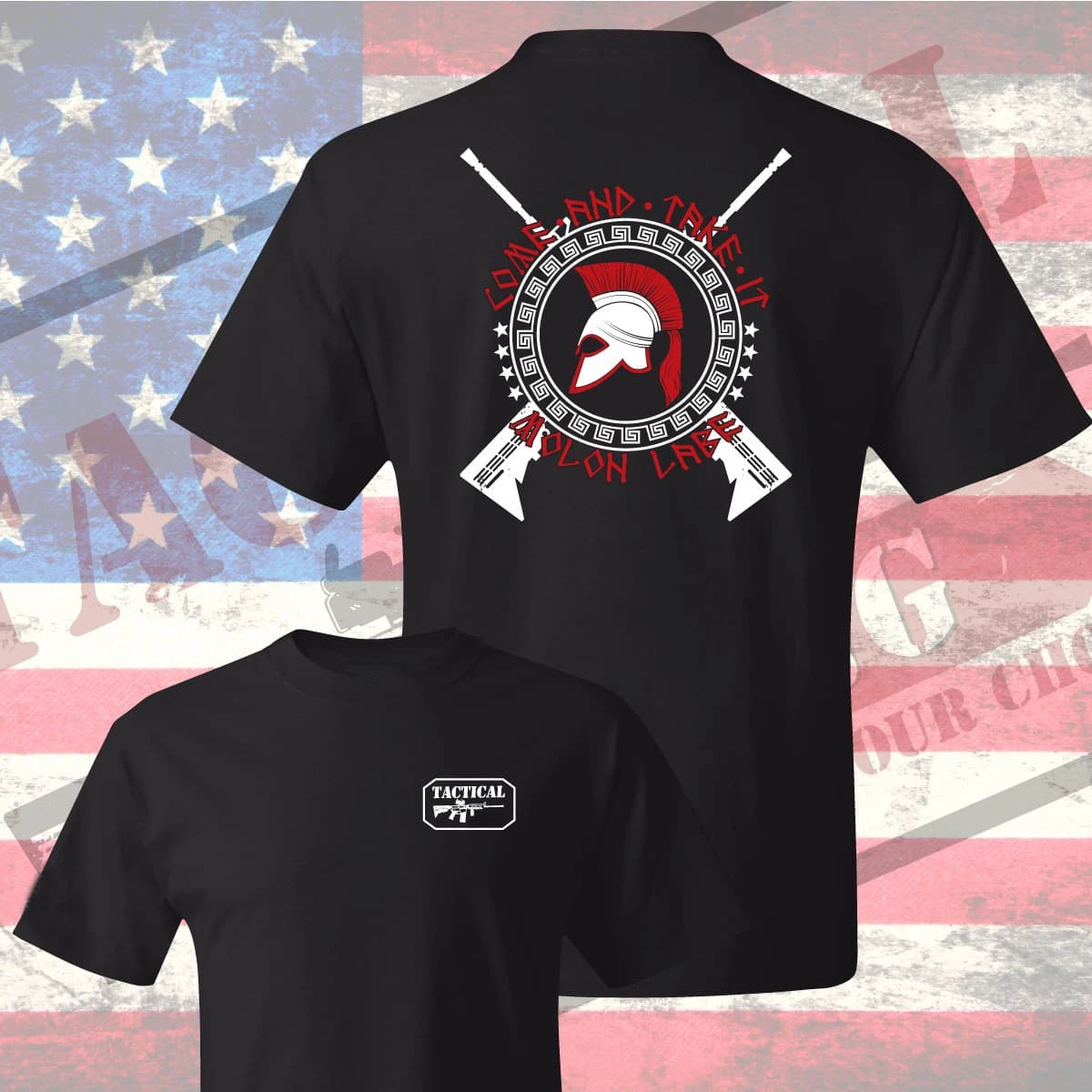 Spartan Crossed Rifles Patriotic Motto Molon Labe T-Shirt 100% Cotton O-Neck Short Sleeve Summer Casual Mens T-shirt Streetwear