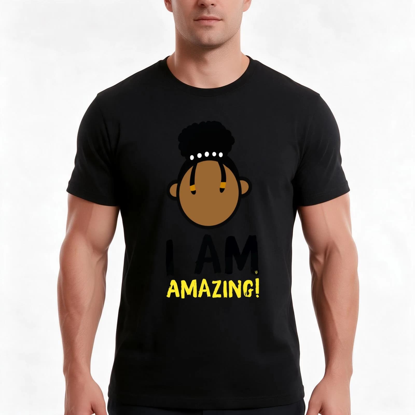 I am Amazing! T-Shirt, Summer Casual Cotton Tee, Oversized Streetwear Tops, Vintage Graphic Print, Loose Fit Short Sleeve