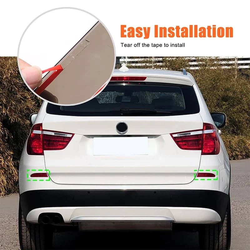 ABS Black For BMW X3 F25 2011-2017 Car rear fog lampshade decoration sticker car exterior protection accessories 2Pcs