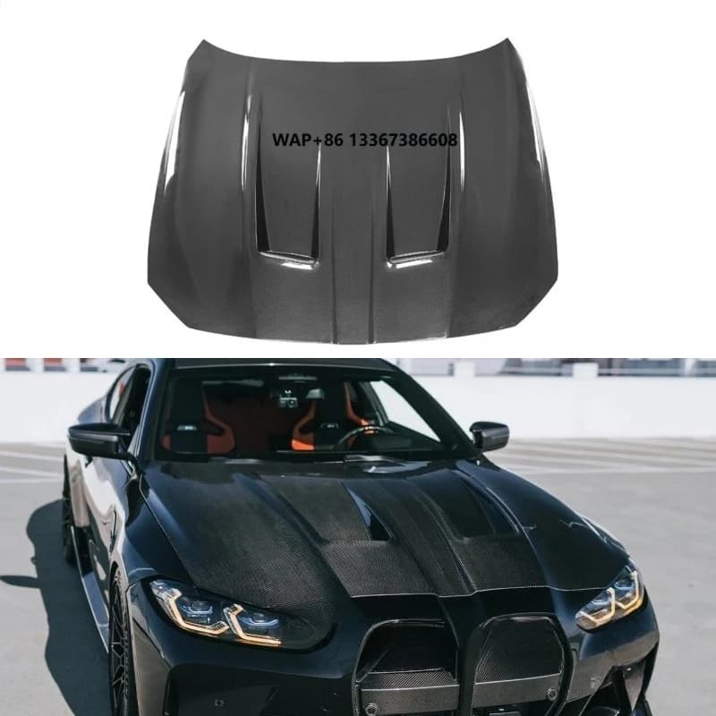 Style Dry Carbon Fiber Hood Engine Cove Perfect Fitment Guaranteed