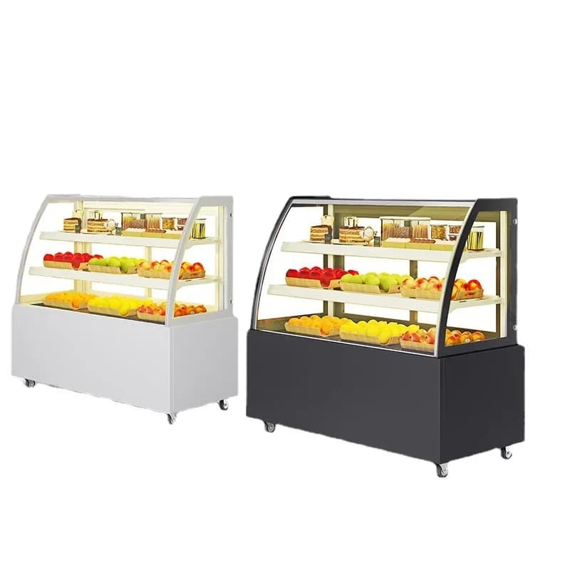 Commercial cake cabinet Desktop refrigerated fresh-keeping cabinet Beverage display cabinet Fruit vertical air-cooled curved