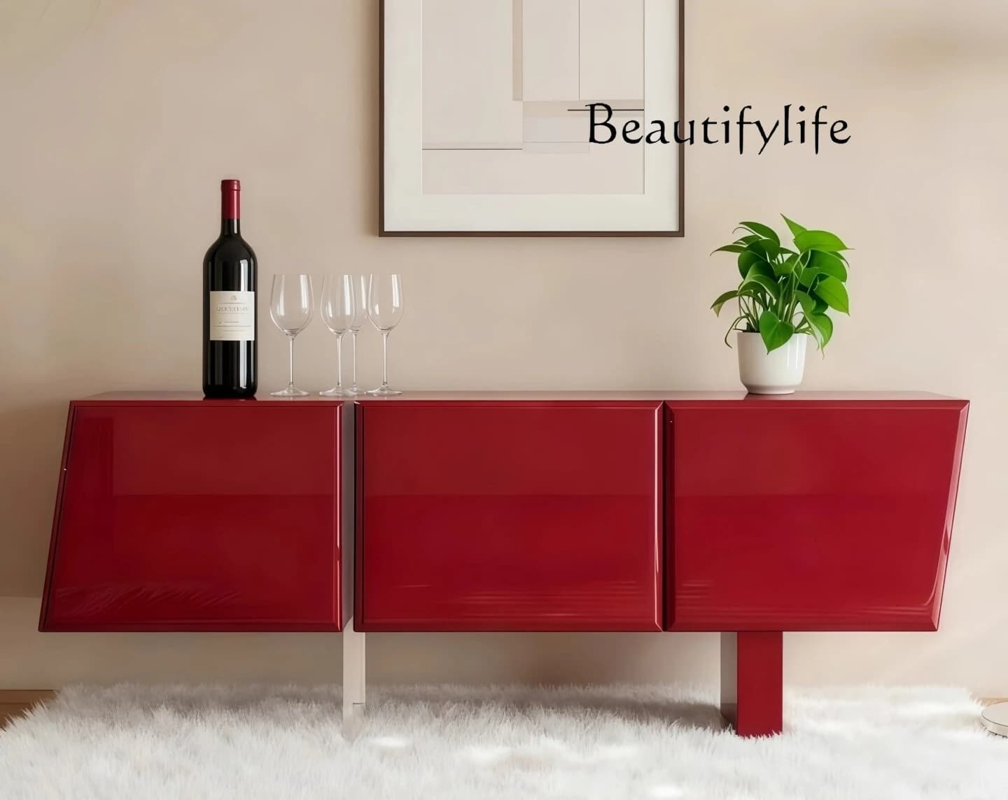 burgundy paint dining side cabinet entrance entrance shoe cabinet storage storage decorative side cabinet