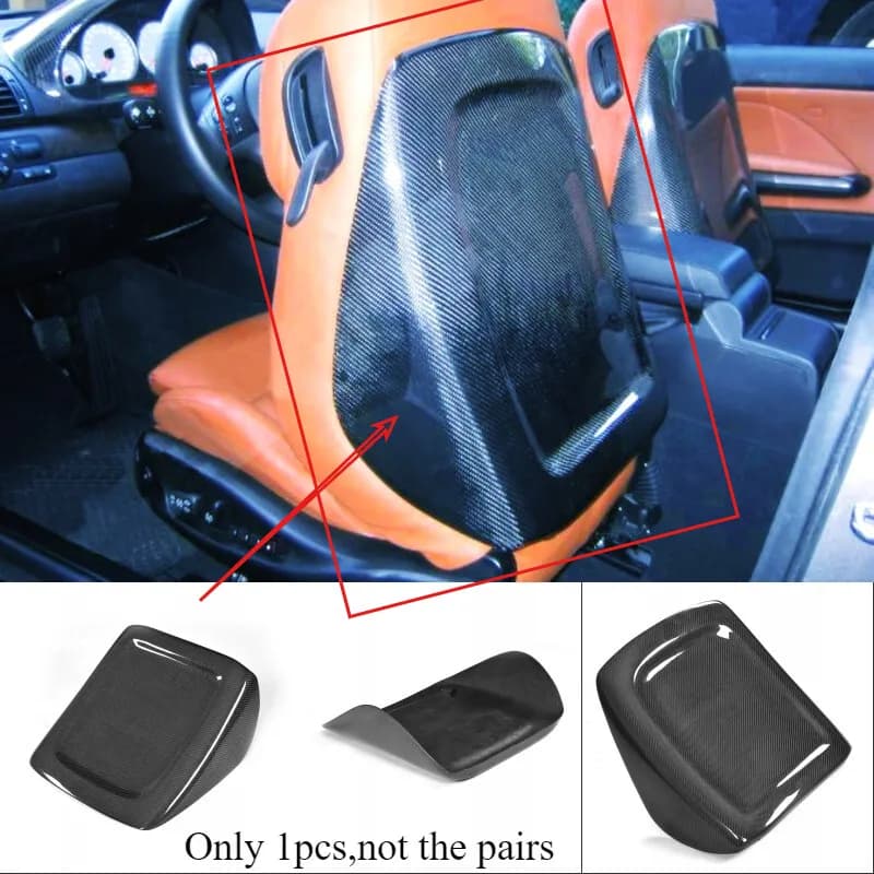 1pcs Front Seat Cover Glossy Interior Trim Body Kits For BMW E46 M3 Carbon Fiber car BodyKits