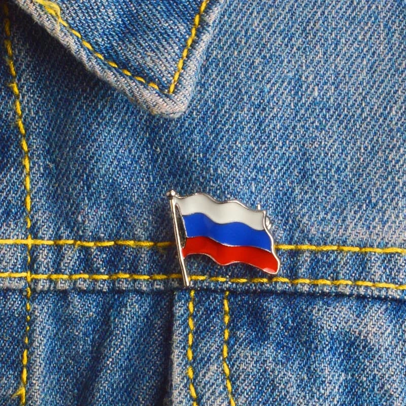 Hot New Russia National Flag Metal Lapel Badge Pin Creative Alloy Home Decration Crafts Gifts Collectibles