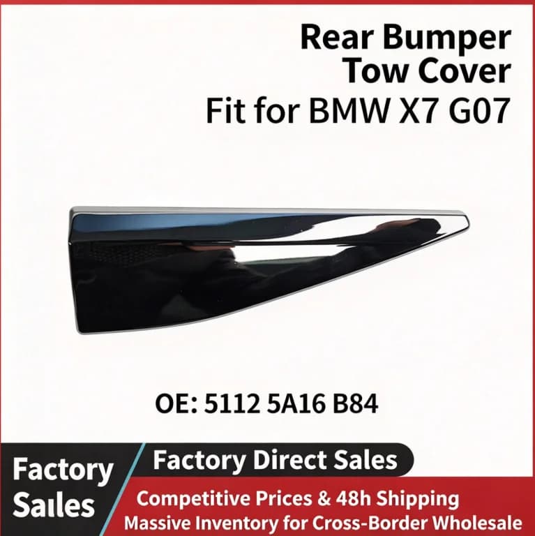 For BMW X7 G07 LCI 2023-2025 Rear Bumper Tow Hook Cover Cap 51125A16B84 Painted