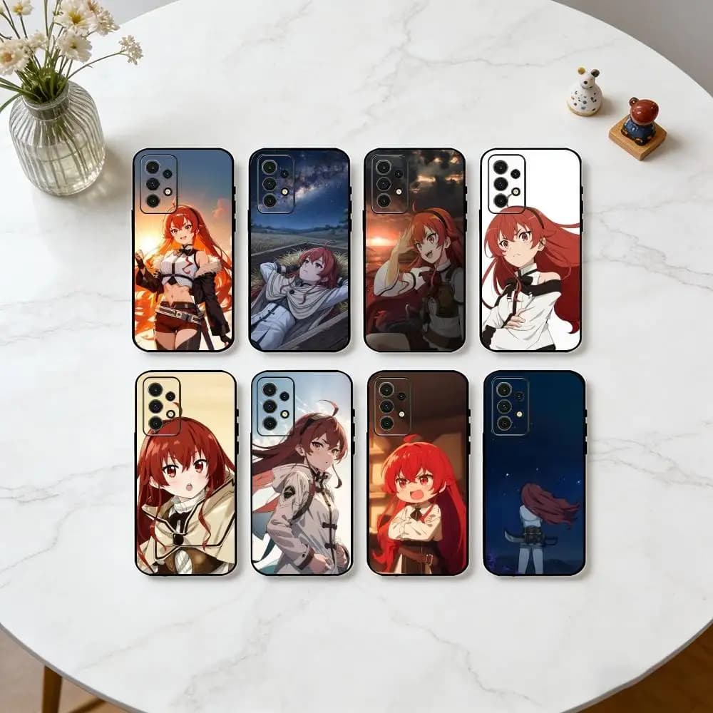 E-Eris Boreas Anime Character  Phone Case For Samsung S25,S24,S21,S22,S23,S30,Ultra,S20,Plus,Fe,Lite,Note,10,Black Cover