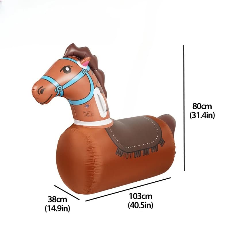 PVC children's entertainment toy pony bouncing mount jumping horse