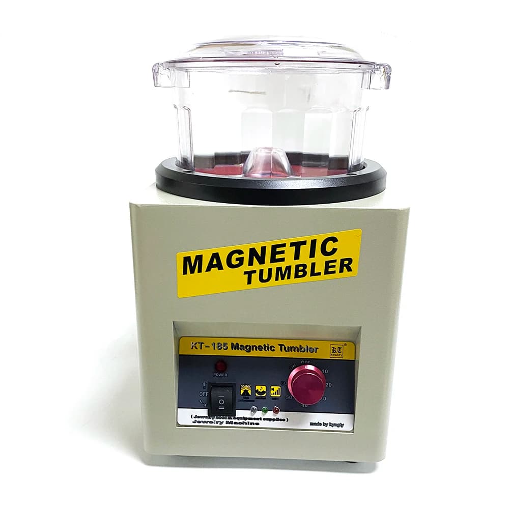 200W Motor Magnetic Polishing Machine for Jewelry Making Adjustable Timer Acrylic Barrel Tumbler Polisher Energy Saving
