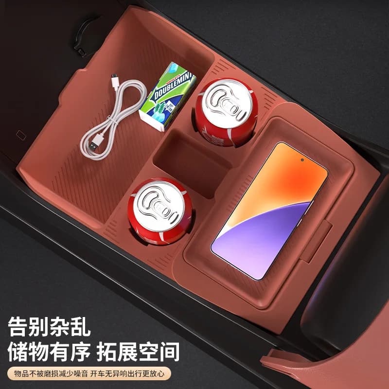 For Changan CS75 PLUS 2025 – Center Console Drop-in Storage Box, Organizer Tray with Sunglass Holder, Interior Accessory