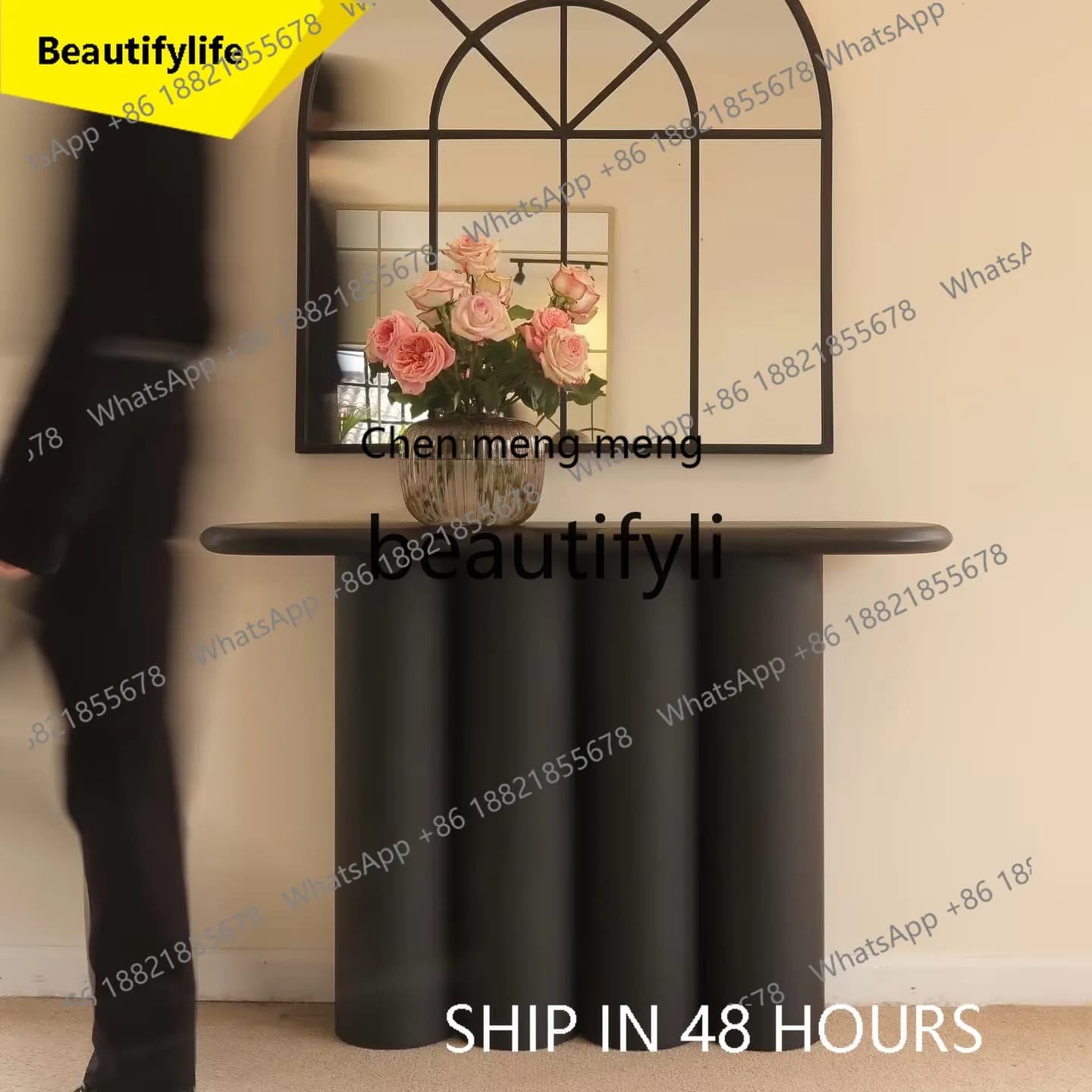 2003 French Style Home Designer Entryway Table Minimalist Wall-Mounted Ultra-Narrow High-End Entryway Console