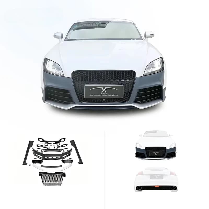 For Audi TT Upgrade TTRS Style Body Kit Car Bumpers Front Lip Grill Side Skirt Rear Diffuser Exhaust Tip 2008-2014