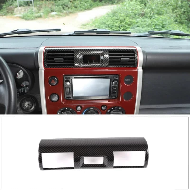 For 2007-2021 Toyota FJ Cruiser ABS red car styling center control air outlet frame cover sticker car interior accessories
