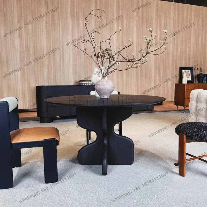 LD  Kitchen Round Dining Table Mobile Restaurant Study Gaming Modern Luxury High Dining Table Designer Muebles