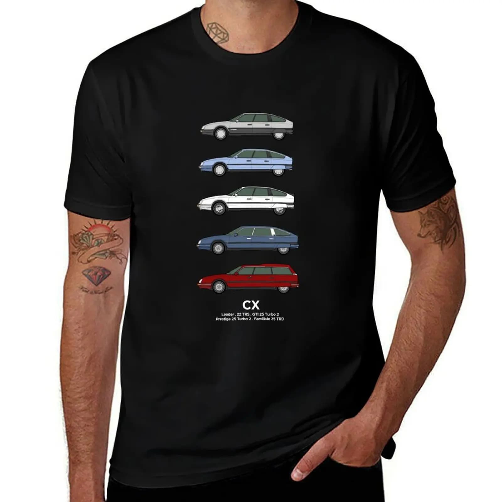 CX S2 Classic Car Collection T-Shirt Lightweight Hiking T-Shirt
