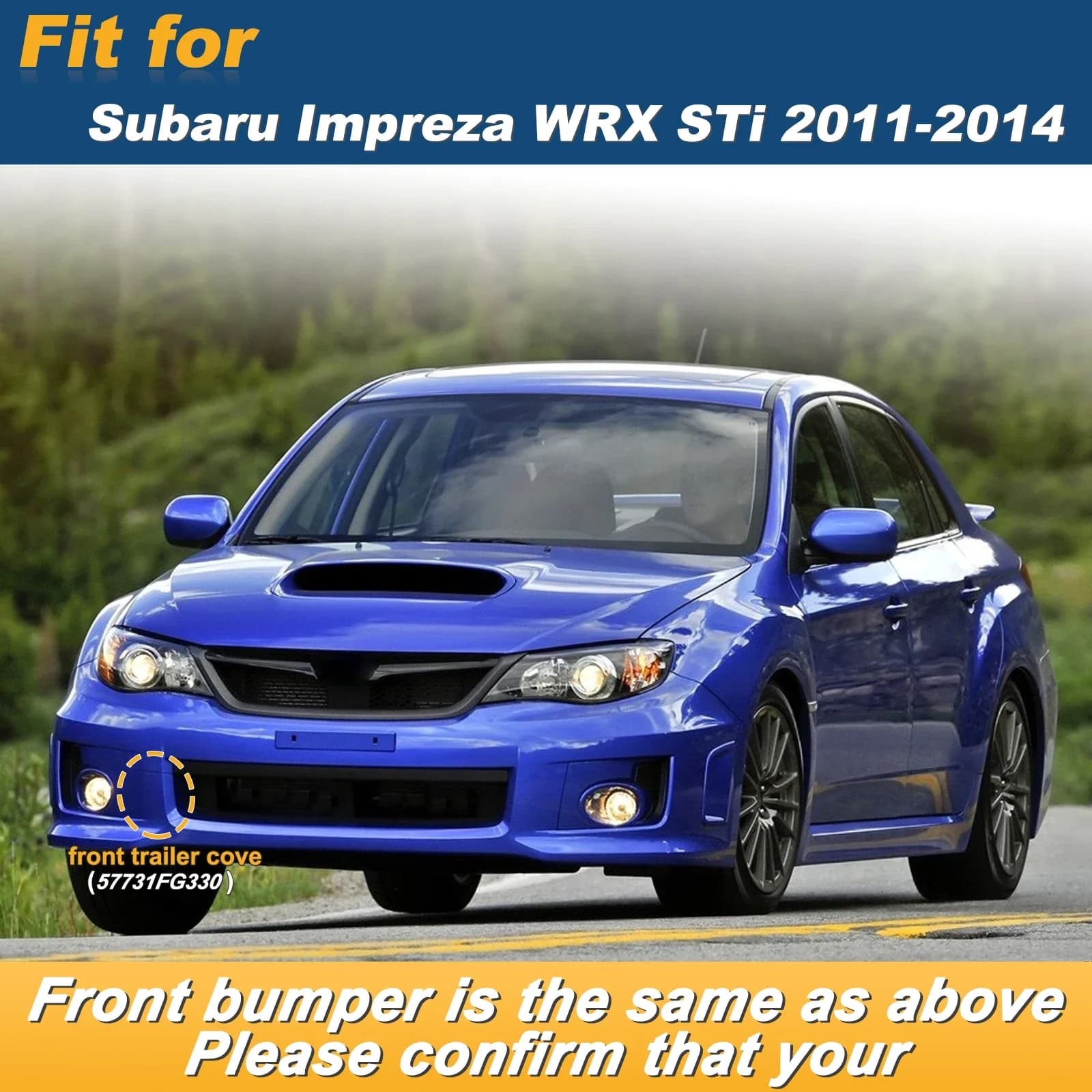 For Subaru Impreza WRX STi 2011 2014 Car Front Bumper Tow Hook Cap Towing Eye Cover Durable ABS Auto Exterior Accessory 57731FG3