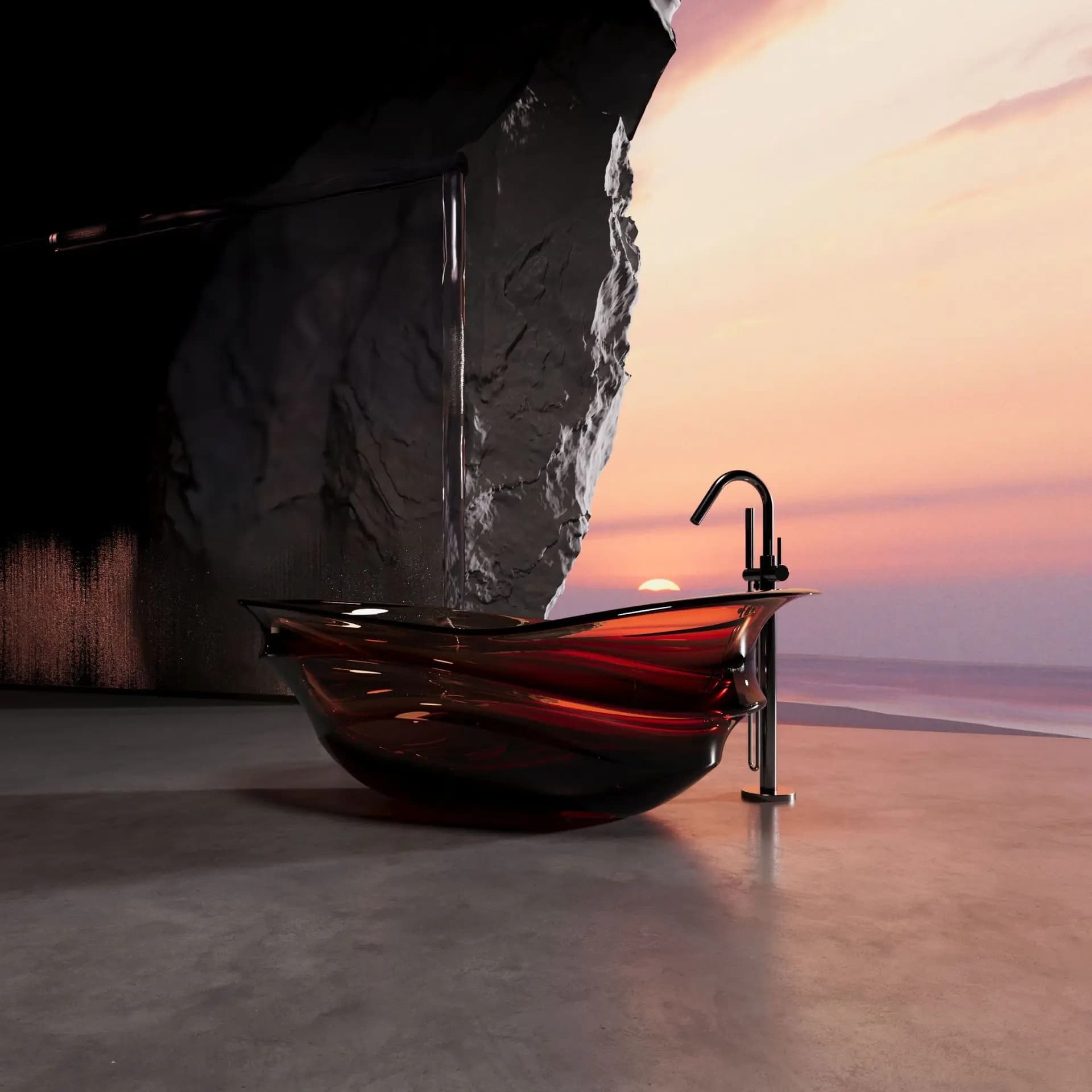 Color crystal resin bathtub integrated freestanding home freestanding bathtub bath