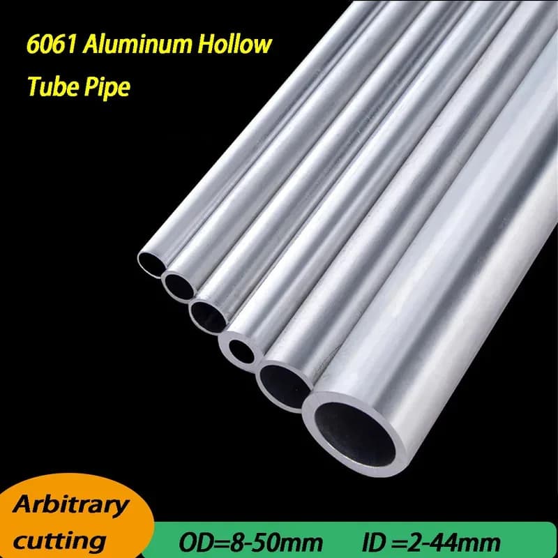 6061 T6 Aluminum Round Tube 240mm Length ID 2-44mm OD 8-50mm Precision Cut for CNC Machining Wholesale