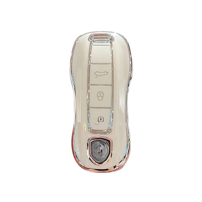 For Porsche TPU Key Fob Cover and Keychain for 911, Cayenne, Panamera - Premium Protection