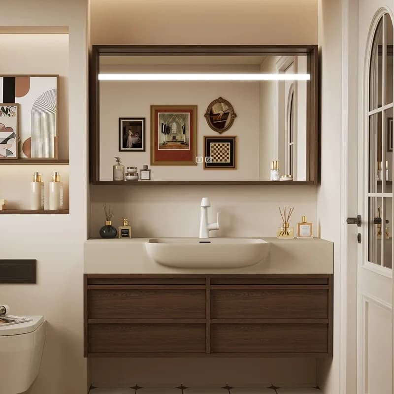 Toilet Makeup Bathroom Cabinet Display Storage Drawers Organizer Mirror Cupboard Modern Shelves Archivadores Trendy Furniture