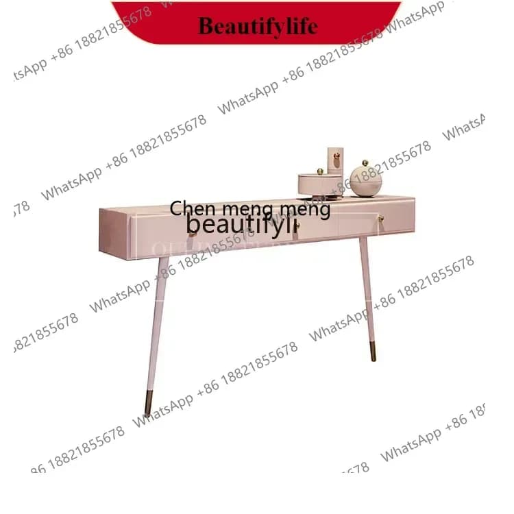 G153  Light luxury Nordic solid wood entrance table dressing table entrance cabinet Italian simple designer furniture