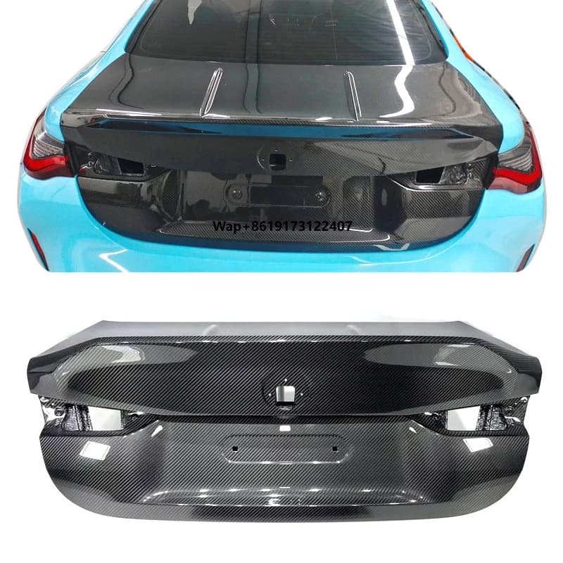 Car Exterior Accessories for  M4 CSL Style Dry Carbon Fiber Rear Trunk Lid for M3 G80 M4 G82 Rear Trunk Cover