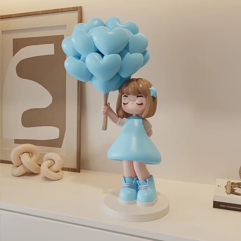 European Girl Statue Ornament Living Room Tabletop Accessories Bedroom Sculpture TV Cabinet Wine Cabinet Home Decorations