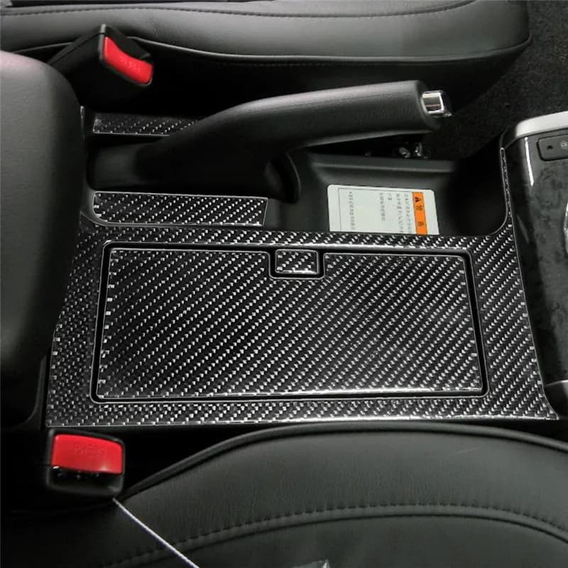 Black Carbon Fiber Car Storage Console Panel Trim Sticker For Suzuki Grand Vitara 2006-2013 With Manual Transmission