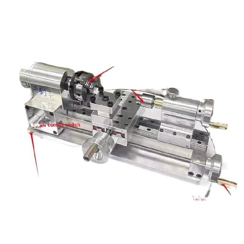 Multifunctional Woodworking Homem Small Portle Dktop Micro-Lathe V-V 0-00r/min
