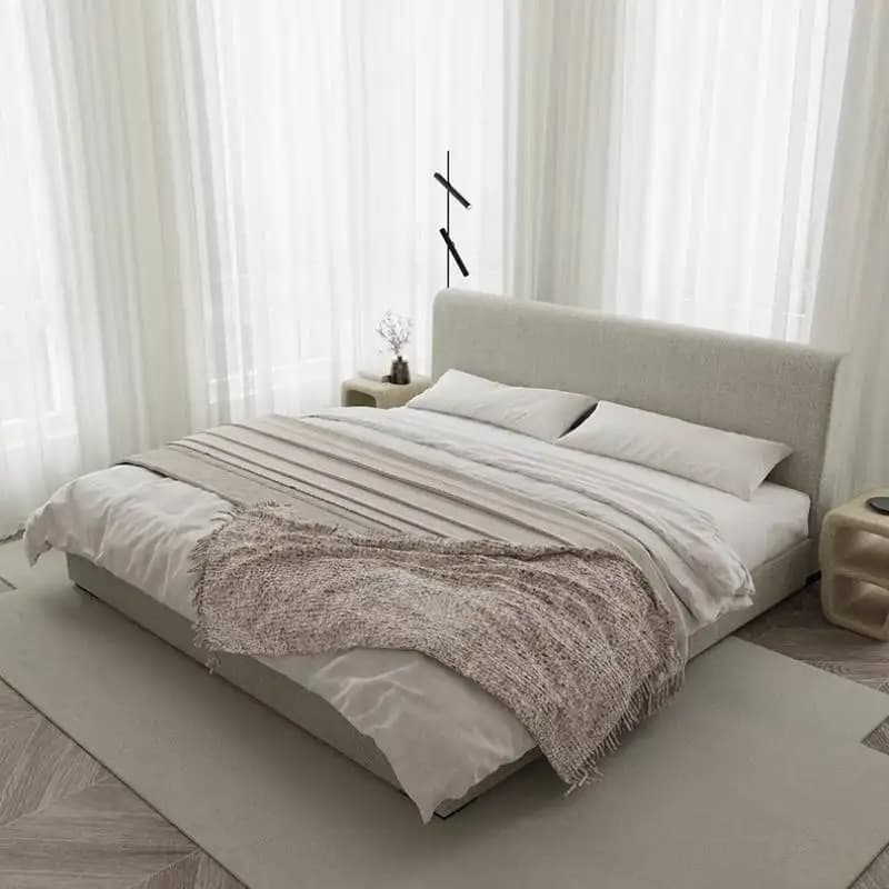 Floor No Noise Frame Luxury Bed Queen Size Adults Couples Modern Style Luxury Bed Double Platform Camas De Dormitorio Furniture