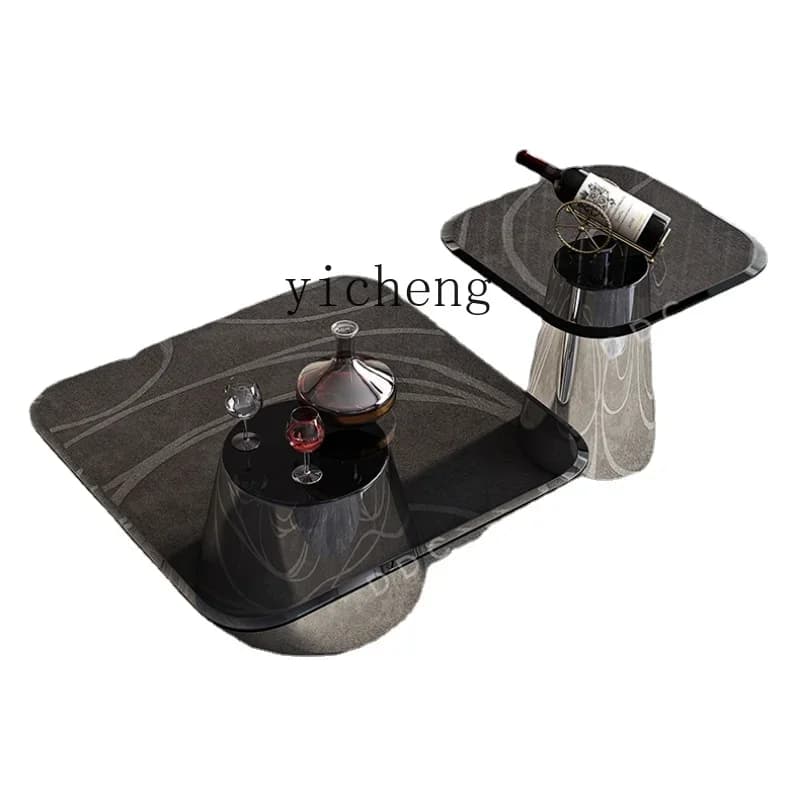 Zf Minimalist Tempered Glass Coffee Table Living Room Home Simple Small Apartment Coffee Table