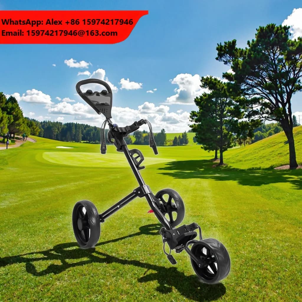 Manufacturer Wholesale Custom Aluminum Alloy Golf Trolleys 20kg Load Capacity 200W Motor 12km/h Speed Three-Wheel Foldable Push