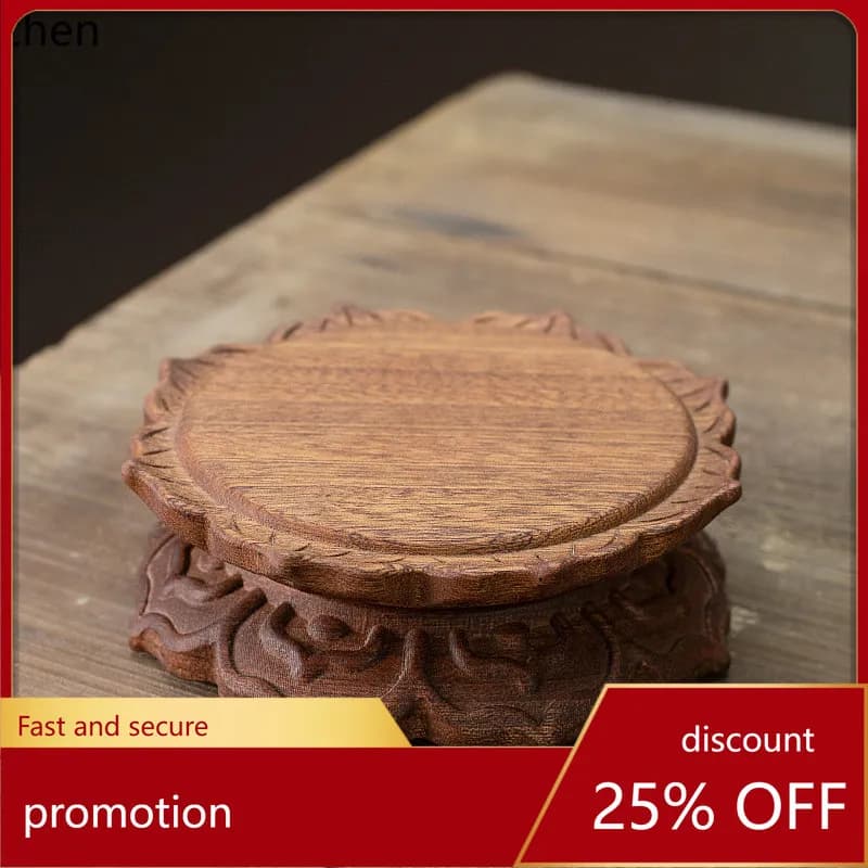 Cz  statue bottom solid wood carving heightened worship   gong ornaments stand lotus seat for home worship