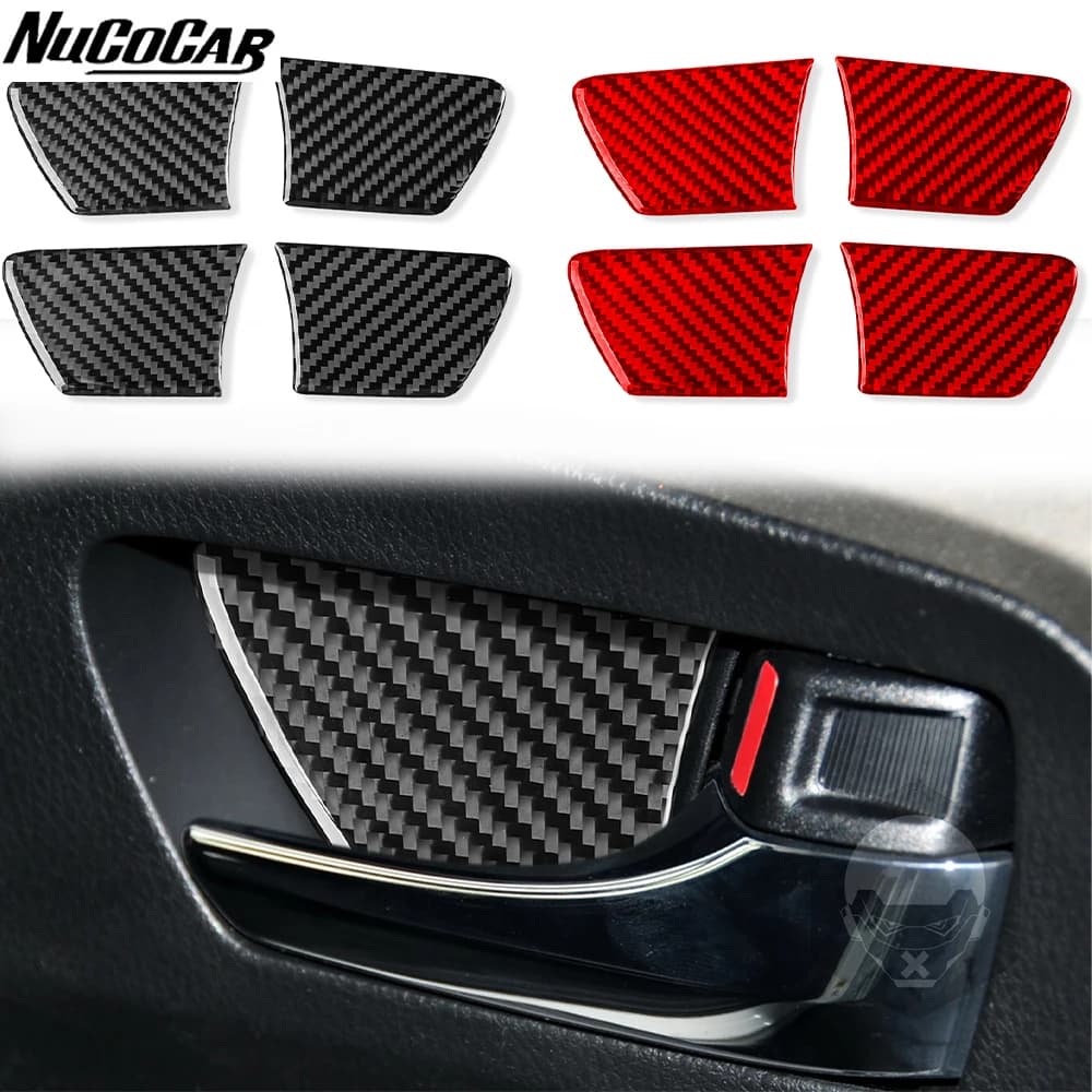 For Toyota RAV4 2016-2017 Carbon Fiber door switch Inner door bowl Panel Trim Cover Car Accessories Interior Decorative Stickers