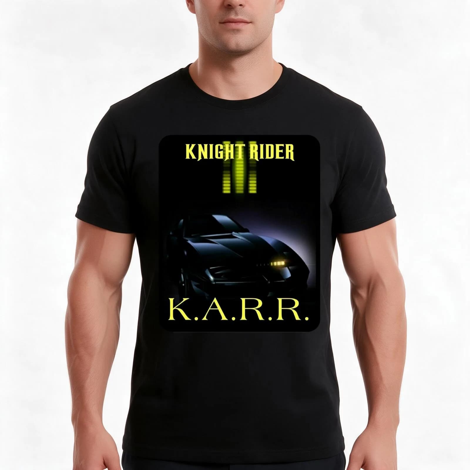 Karr Rider T-Shirt, Summer Casual Cotton Tee, Oversized Streetwear Tops, Vintage Graphic Print, Loose Fit Short Sleeve