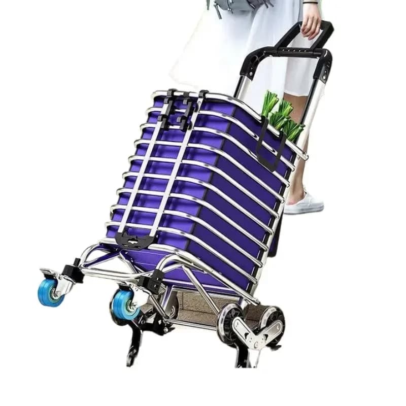 Climb stairs, pull the cart, fold and light, and pull goods at home.