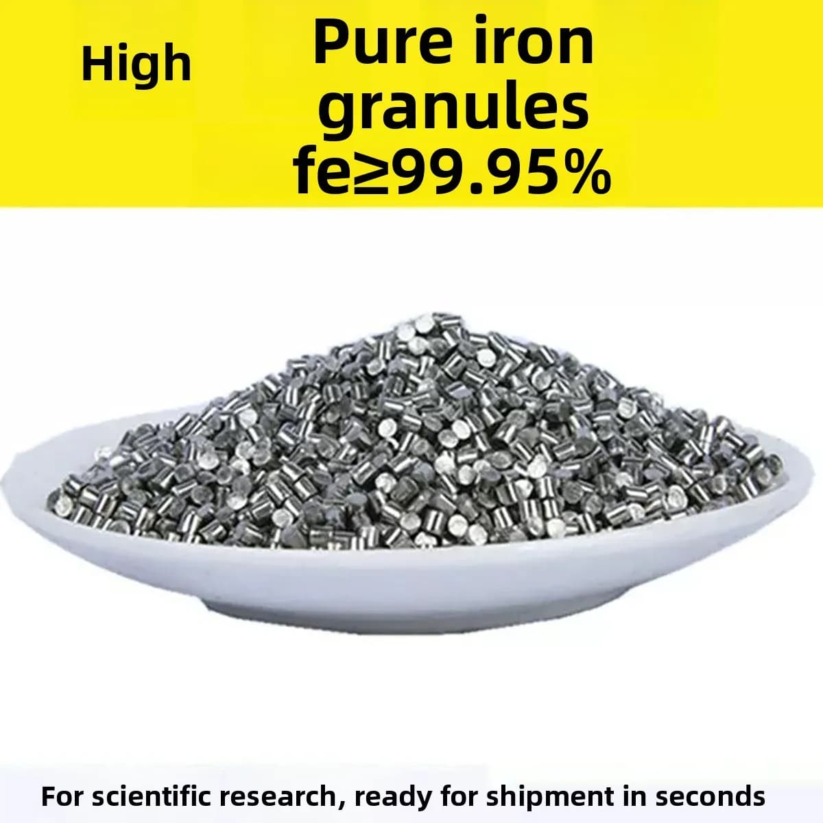 High‑Purity Iron Granules 99.9% Fe, Lab Research Metallurgy Raw Material In Stock