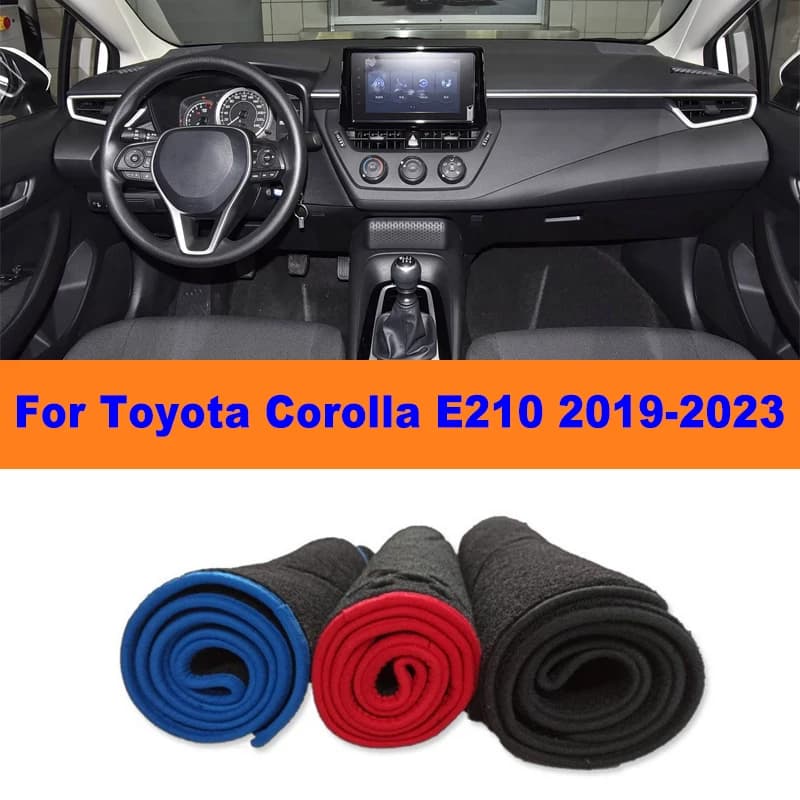 Anti-Glare Dashboard Cover Dash Mat Non-Slip Sun Shade Pad Interior Protector For Toyota Corolla E210 2019-2023 Car Accessories