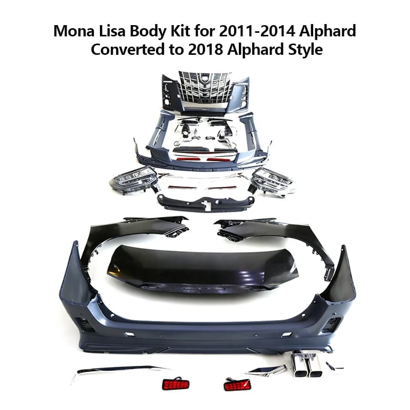 High-Quality Upgrade to 2018 Alphard Monalisa Body Kit Front and Rear Bumper Assembly for  Alphard 2011-2014