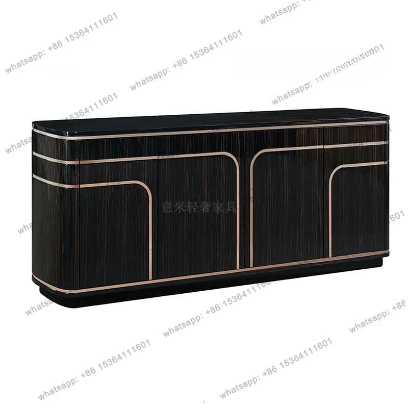 Entrance hall entrance cabinet Italian light luxury home shoe cabinet semi-circular arc post-modern locker furniture
