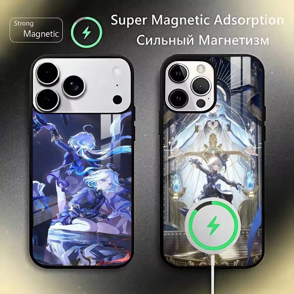 Game Genshin Furina  Phone Case For iPhone17,16,15,14,13,12,11 Plus,Pro Allows magnetic wireless charging