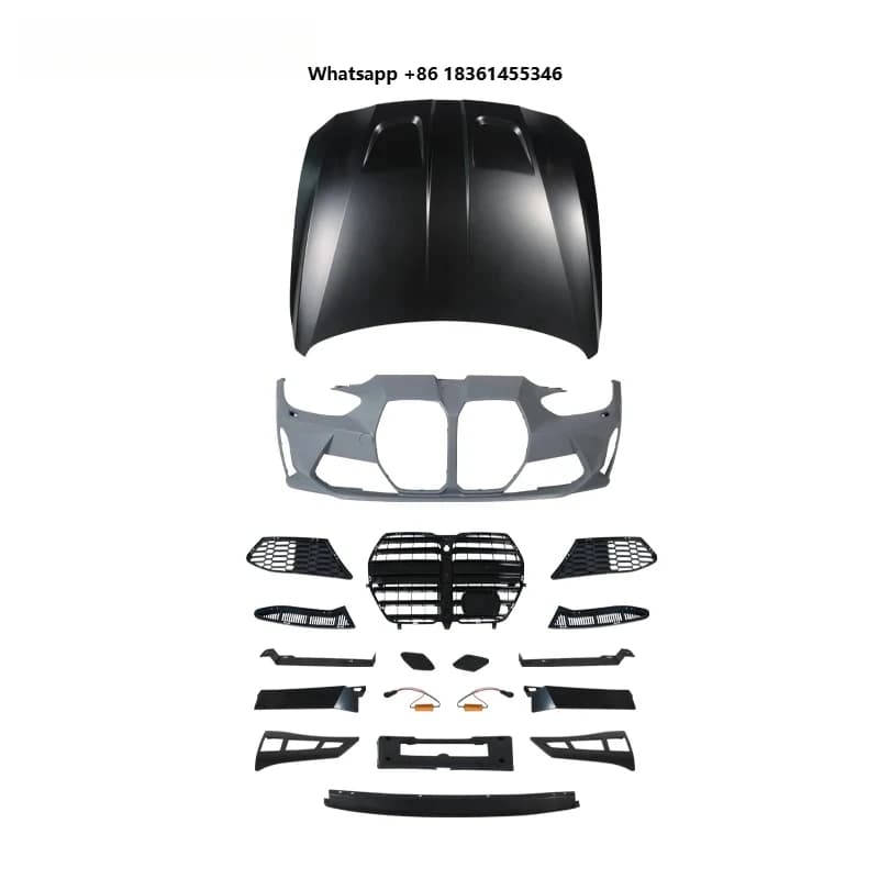 For 3 Series F30 F35 Upgrade New M3 Bodykit  F30 Body Kits Car Exterior Body Part Front Bumper Kits With Aluminum Bonnet Hood
